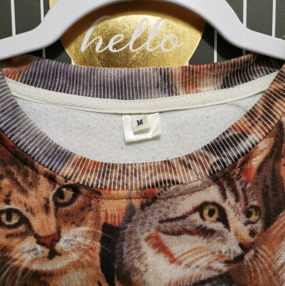 Cat Print Sweater - Picture 2 of 4